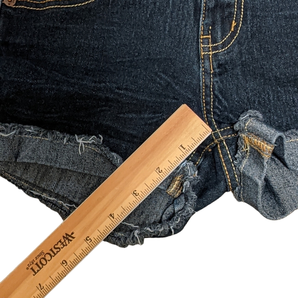 4/$25  Lucky Riley girls shorts frayed rolled hem stretchy girls size 10 - Picture 6 of 9